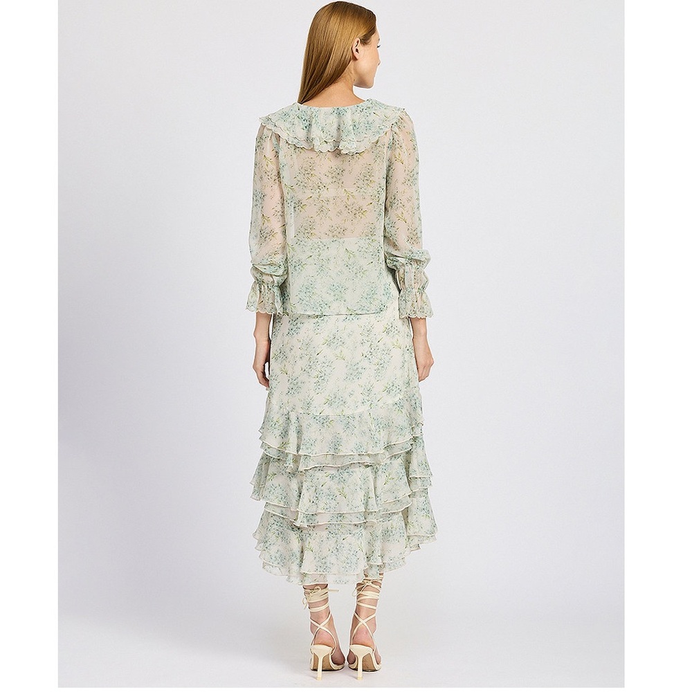 En Saison Marlene floral ruffle tiered Midi skirt - Picture 8 of 13
